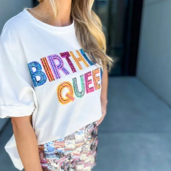 White 'Birthday Queen' T-Shirt - Picture 4 of 10